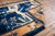 Navy Blue 1920s Small Navy Scene Pictorial Vase Antique Chinese Peking Knotted Wool Rug For Sale - Image 8 of 8