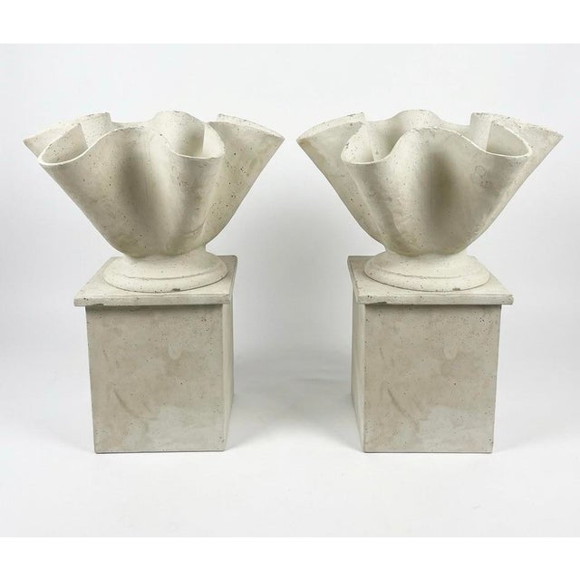 Pair of 1990s Cast Iron Planter on Base Inspired by Willy Guhl For Sale - Image 4 of 7