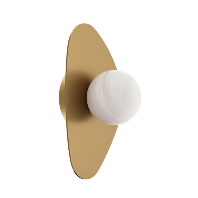 2020s Rhoads Triangular Sconce, Natural Brass For Sale - Image 5 of 9