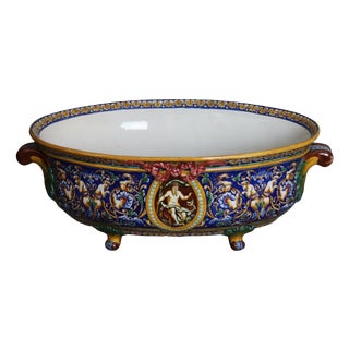 Table Planter from Gien, 1890s For Sale
