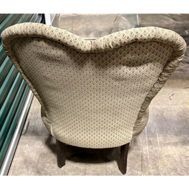 Mid 20th Century Upholstery Heart-Back Accent Chair For Sale - Image 6 of 6
