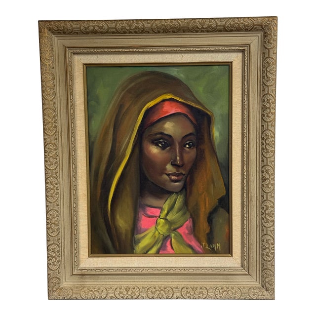 J. Lamm Portrait Oil Painting, Framed For Sale