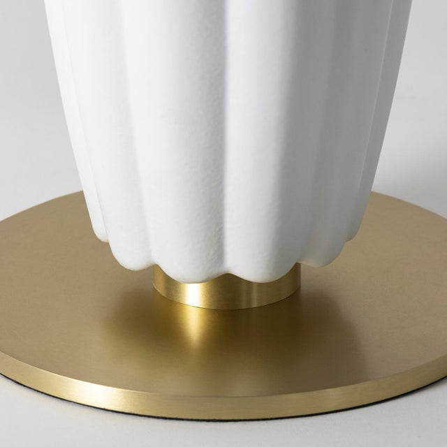 2020s Crocus Ceramic Table Lamp, White For Sale - Image 5 of 6