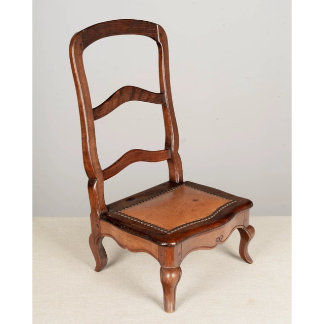 Brown 19th Century French Louis XV Style Sampler Chair For Sale - Image 8 of 8