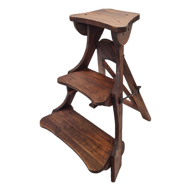 Mid-Century Folding Library Steps, Western Europe, 1960s For Sale