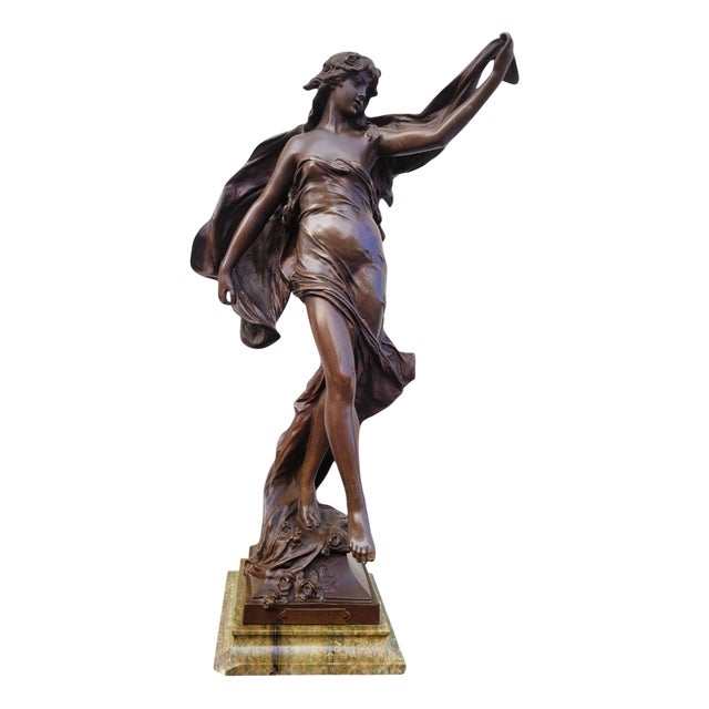 Eugène Marioton, Pompeian Dancer, Bronze, Late 19th-Early 20th Century For Sale