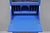 Vintage Chinoiserie Blue Hand Painted Gold Gilt Narrow Bookcase Secretary Desk For Sale - Image 12 of 18