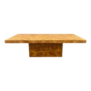 Mid-Century Modern Vintage Brazilian Burl Maple Dining Table Attributed to Milo Baughman For Sale