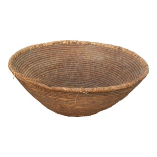 Large Antique 28" Dm Tribal Harvest Bowl For Sale