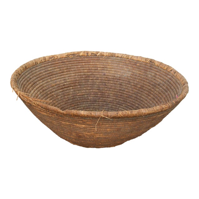 Large Antique 28" Dm Tribal Harvest Bowl For Sale