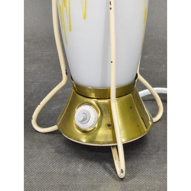 Mid-Century Glass Table Lamp from Zukov, Czech, 1960s For Sale - Image 9 of 12