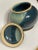 Ink Blue Abstract Modern Blue Ceramic Lidded Ginger Jar For Sale - Image 8 of 11