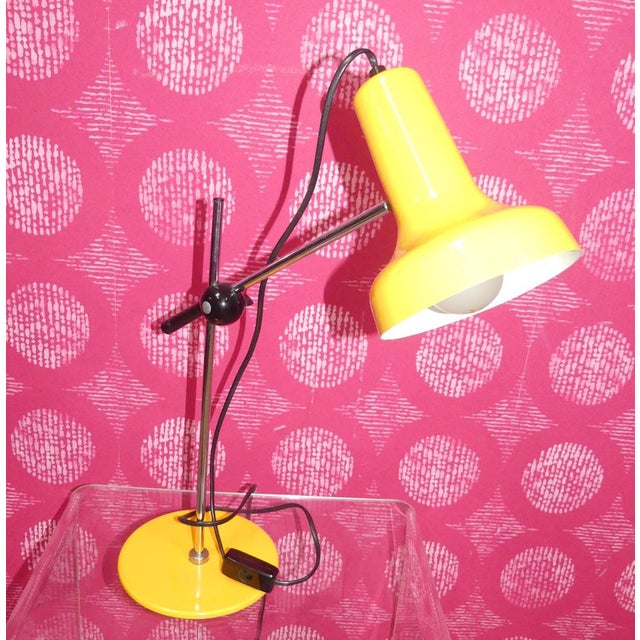 Space Age Desk Lamp with Yellow Ball Joint, 1970s For Sale - Image 10 of 12