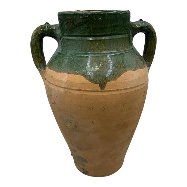 Vintage Turkish Terracotta Oil Jar For Sale