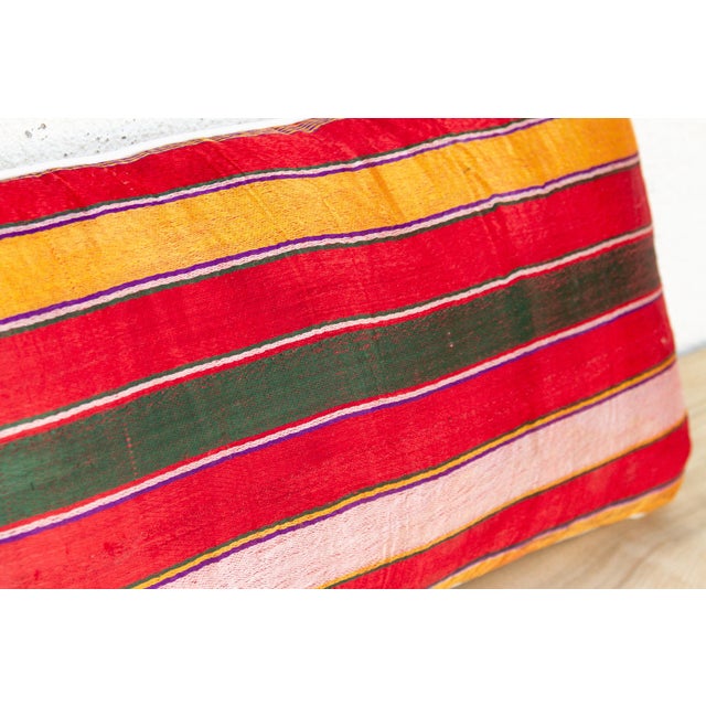 Kora Striped Mashru Lumbar Pillow For Sale In Los Angeles - Image 6 of 8