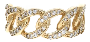 0.40 Carat Diamond 14 Karat Yellow Gold Band Size 7