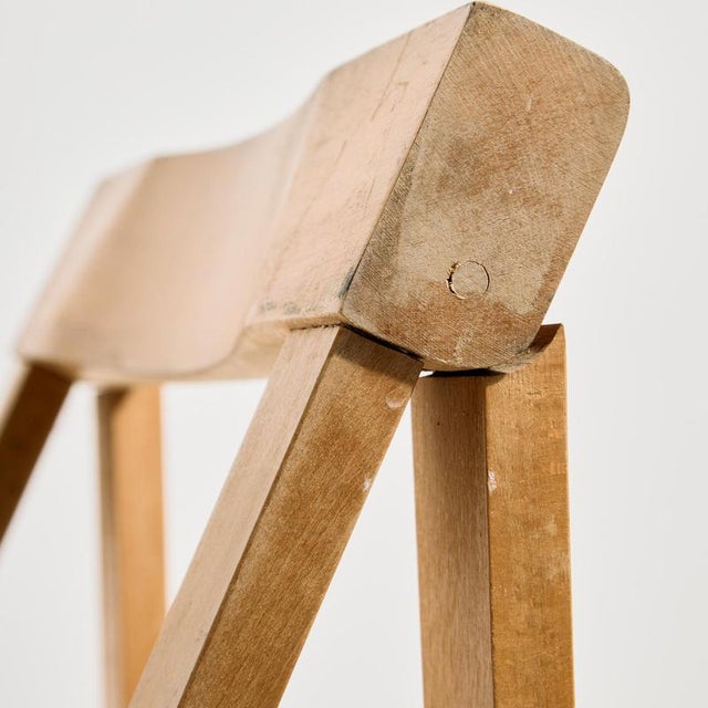 Brown Beech Chair by Aldo Jacober for Alberto Bazzani, 1960s For Sale - Image 8 of 13