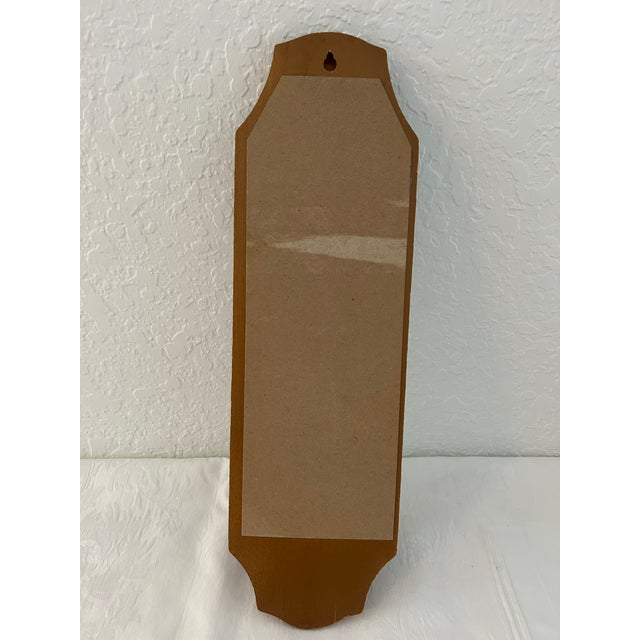 1980s Vintage Floral Mirrored Wood Candle Sconces, a Pair For Sale - Image 5 of 5