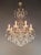Art Deco Antique Louis XV Revival Tradition Crystal Chandelier Brass and Metal 8 Lights For Sale - Image 3 of 16