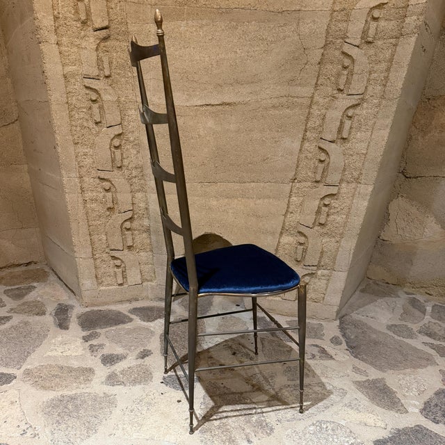 Vintage Italian Brass Chiavari Ladderback Chair Italy For Sale - Image 10 of 17