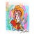 Neon Rose - Original Retro Pinup Cowgirl Acrylic Portrait on Paper For Sale