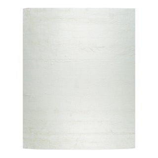 8x10 Willow Sarrah Ivory Solid Open Field Contemporary Handmade Wool Carpet Rug For Sale