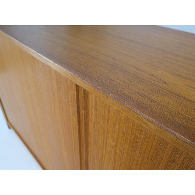 Tambour Doors 12 Deep Drawers 3 Shelves Danish Teak Mid-Century Modern Credenza For Sale - Image 16 of 18