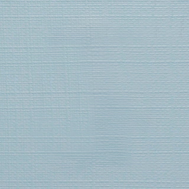 Matthew Izzo Home Gladys Light Blue Textured Linen Three Drawer Desk With Brass Hardware and Glass Top For Sale In New York - Image 6 of 8