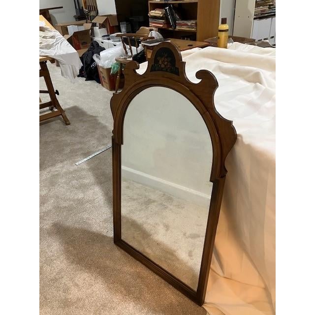 Wood Frame Walll Mirror For Sale - Image 4 of 9