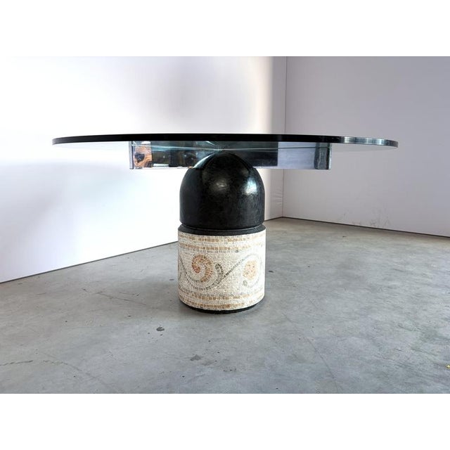 Glass Paracarro Dining Table attributed to Giovanni Offredi for Saporiti, 1970s For Sale - Image 7 of 12
