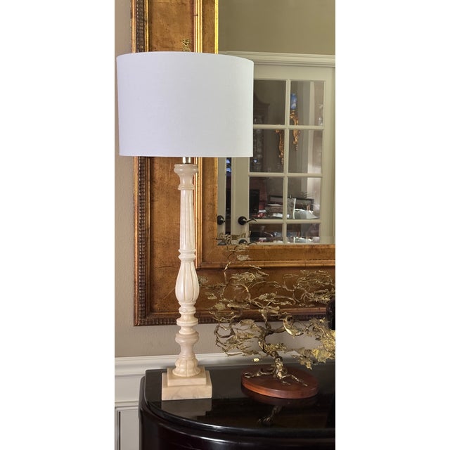 Restoration Hardware Style Neoclassical Column Lamp For Sale - Image 13 of 15