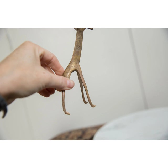 Vintage African Copper Alloy Giraffe For Sale - Image 4 of 5