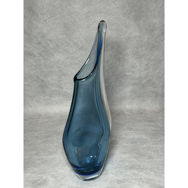 Light Blue Art Glass Vase, 1970s For Sale - Image 5 of 8