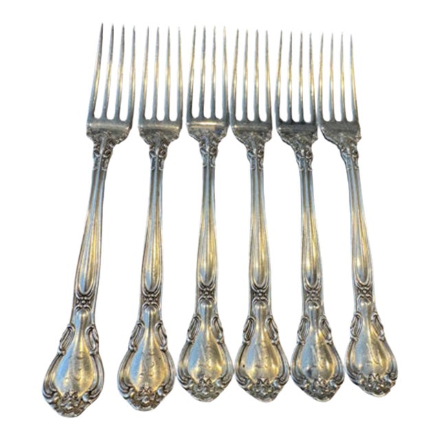 Antique Gorham "Chantilly" Dinner Fork 7". Sterling Silver. Per Fork, 6 Available For Sale