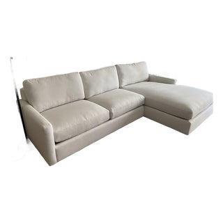 Ivory Linger Sectional With Chaise - Room & Board For Sale