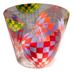 Glass Object by Tomas Hora for Kamenický Šenov, Vaserely, 1999