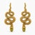 Massive snake earrings. Massive Snake earrings with peridots in opened mouth. Snake silver earrings. Long snake earring....