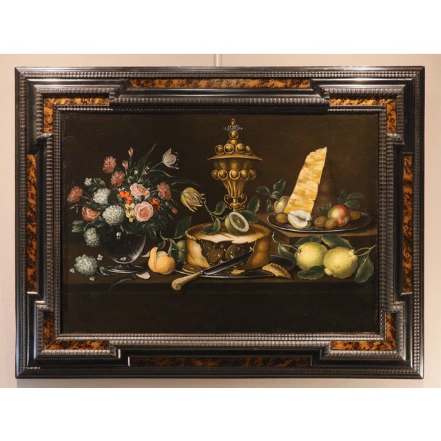 Flemish Artist, Still Life with Flowers and Fruit, 1750, Oil on Canvas For Sale - Image 15 of 15
