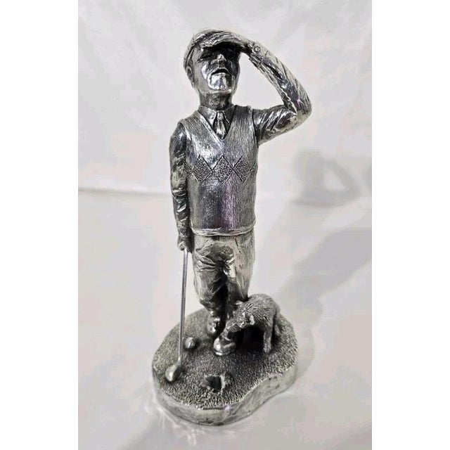English Silver Golfer Sculpture, 1997 For Sale - Image 6 of 18