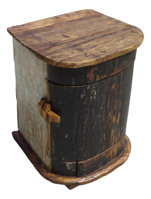 Small Cabinet in Canoe Wood and Teak, 2000s