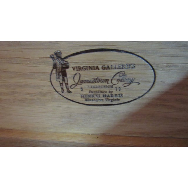 Wood 1980s Henkel Harris Jamestown Colony Mahogany Server Secret Compartment For Sale - Image 7 of 11