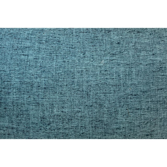 Large Decorative Bolster Pillow Adorned With a Water Color Look Patten of Vibrant Pink & Blue Flowers and Buzzing Bees - Made in the U K For Sale - Image 9 of 11