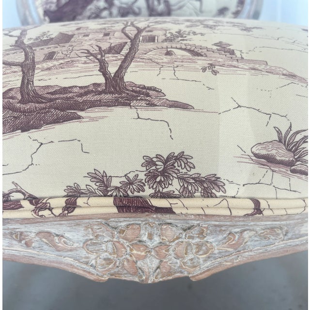 Pair French Painted Cane Chairs For Sale - Image 12 of 12