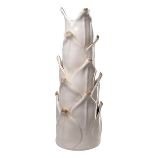 White Artichoke Vase For Sale