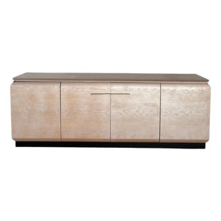 Contemporary Bleached Oak Credenza For Sale