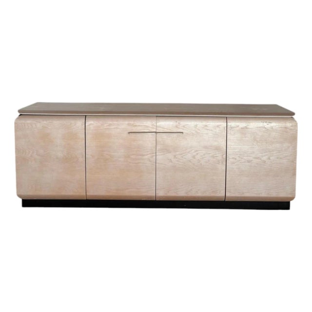 Contemporary Bleached Oak Credenza For Sale