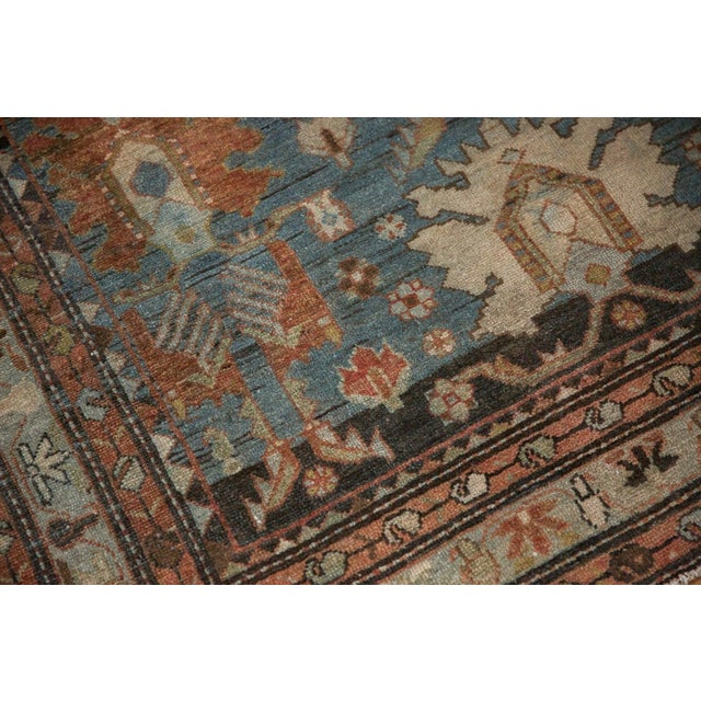 Old New House 1920s Antique Persian Mehreban Palmette Wool Rug Runner For Sale - Image 4 of 16
