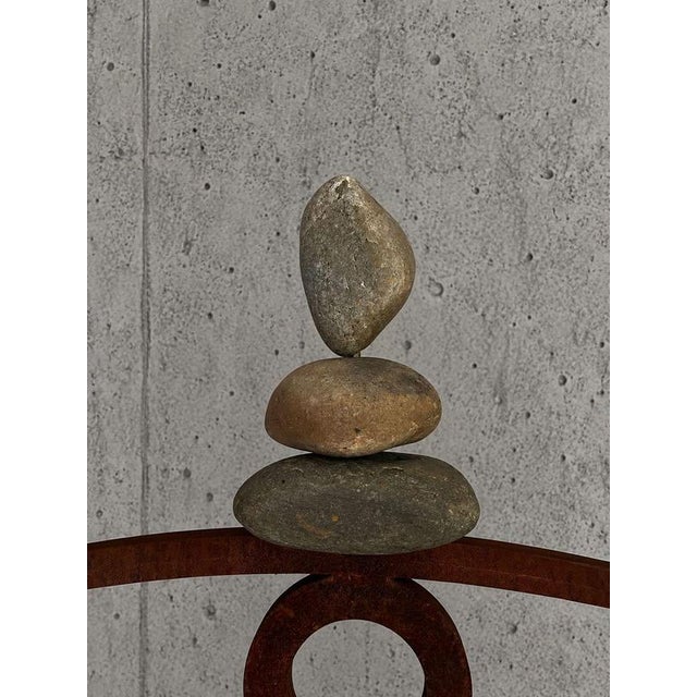 Dutch Equilibrium Sculpture in Stone and Steel, 1970s For Sale - Image 4 of 6