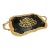 1950s Black and Gold Plated Serving Tray For Sale