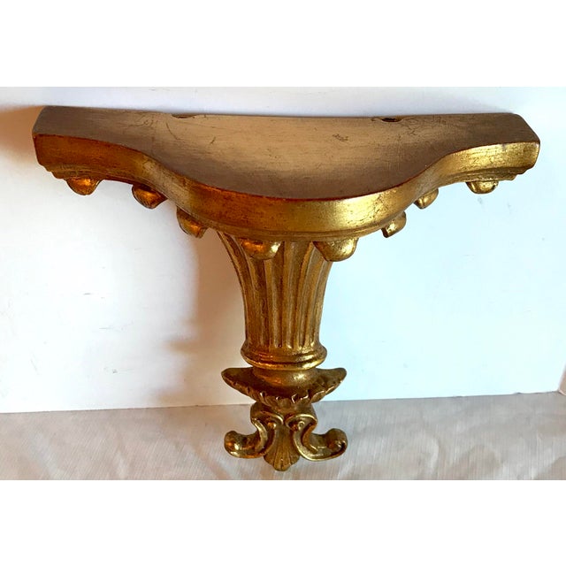 Vintage Neoclassical Gilded Plaster Wall Shelf Chairish